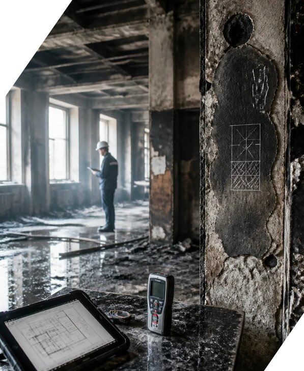 Обследование зданий после пожара в Балашихе от 15380 р. | ЭкспертизаРоссия