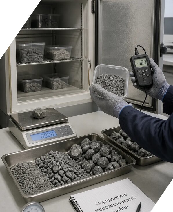 Определение морозостойкости щебня в Балашихе от 3589 р. | ЭкспертизаРоссия